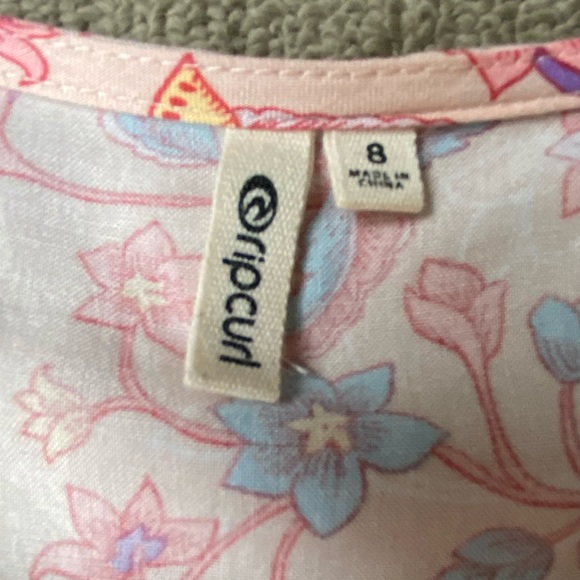 ⛔️Sold⛔️Rip Curl Pink Floral Tie Front Bella Romper AU8 - Picture 12 of 13